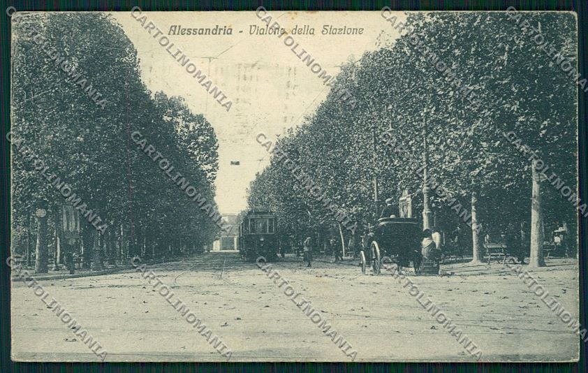 Alessandria città Tram cartolina QK0386 – fronte