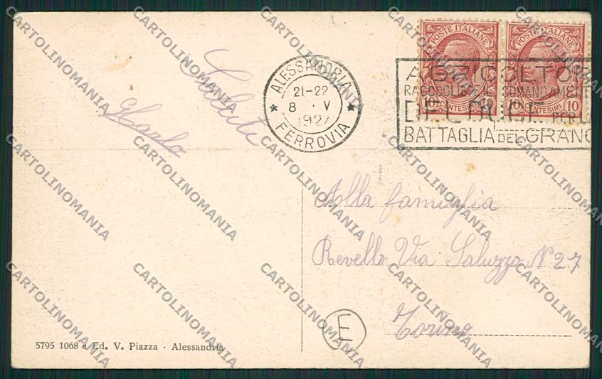 Alessandria città Tram cartolina QK0386 – retro