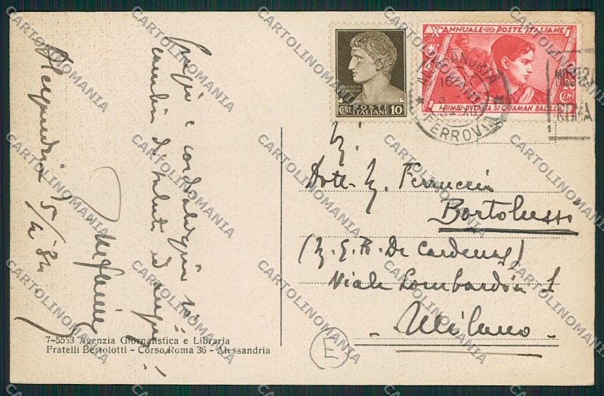 Alessandria città cartolina QK0390 – retro