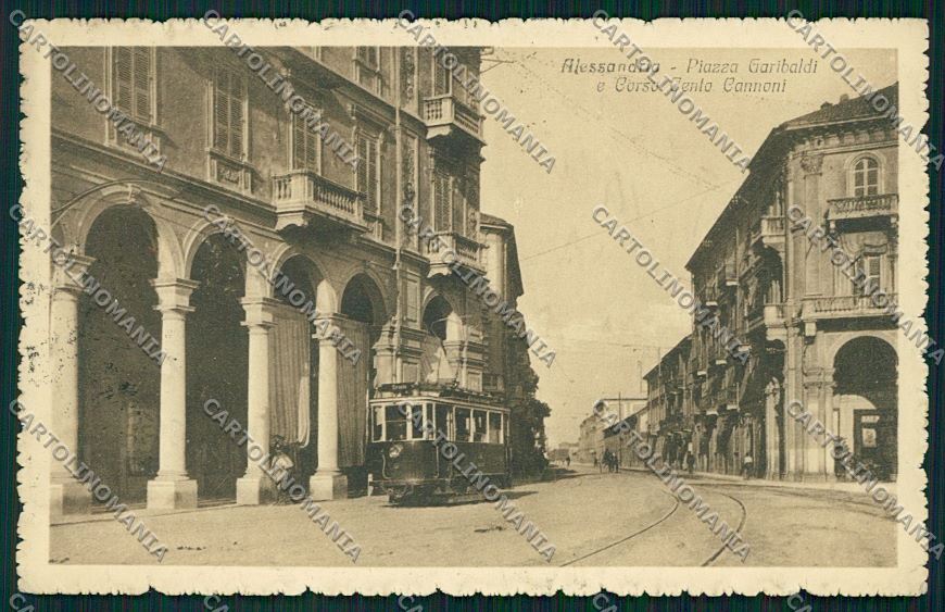 Alessandria città Tram PIEGHINA cartolina QK0396 – fronte