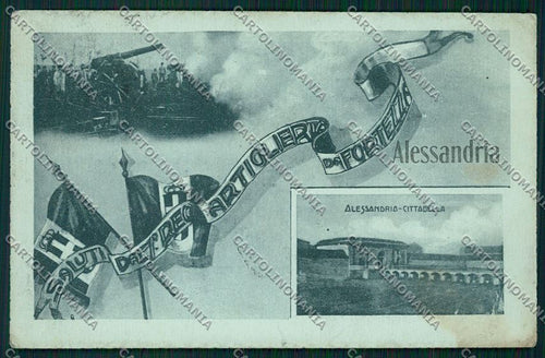 Alessandria città Militari Saluti da cartolina QK0407 – fronte