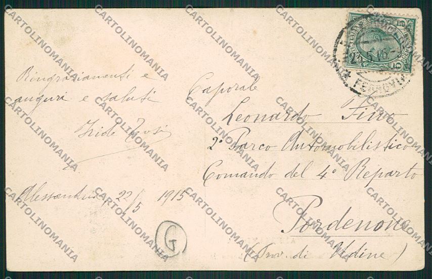 Alessandria città cartolina QK0429 – retro