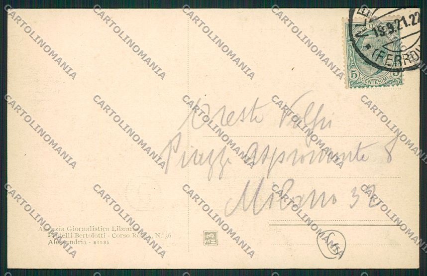 Alessandria città cartolina QK0438 – retro