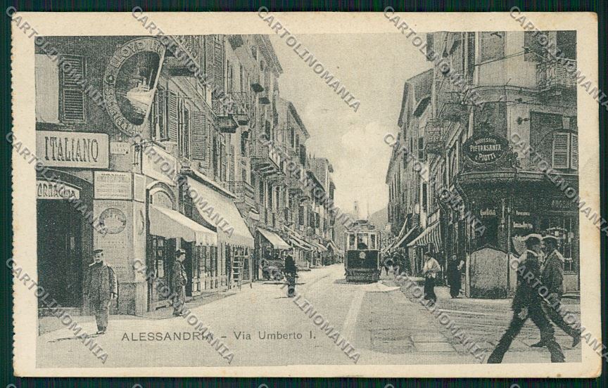 Alessandria città Tram cartolina QK0445 – fronte