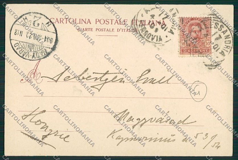 Alessandria città cartolina QK0457 – retro