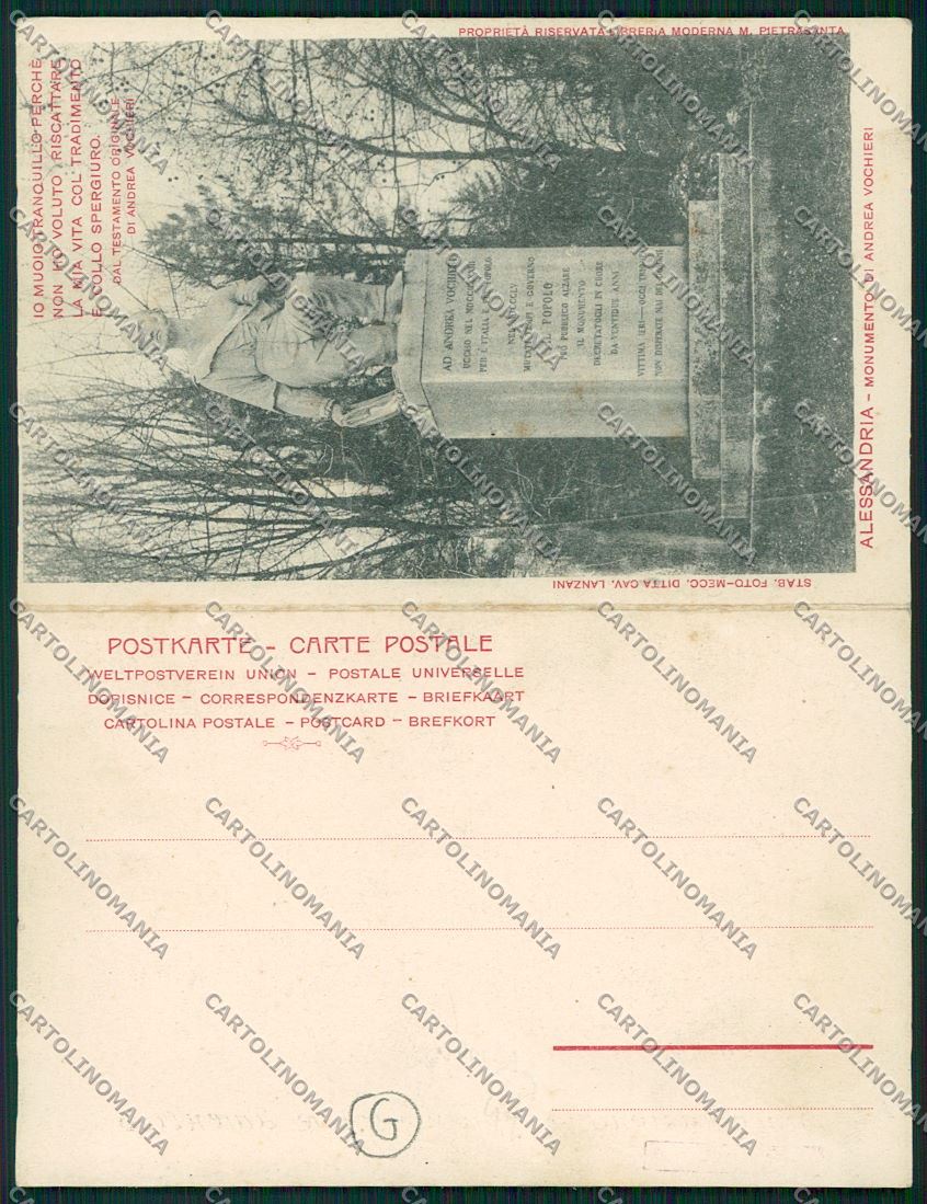 Alessandria città doppia cartolina QK0461 – fronte