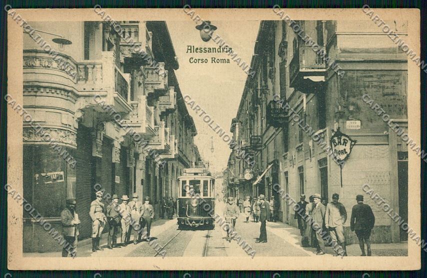 Alessandria città Tram cartolina QK0462 – fronte