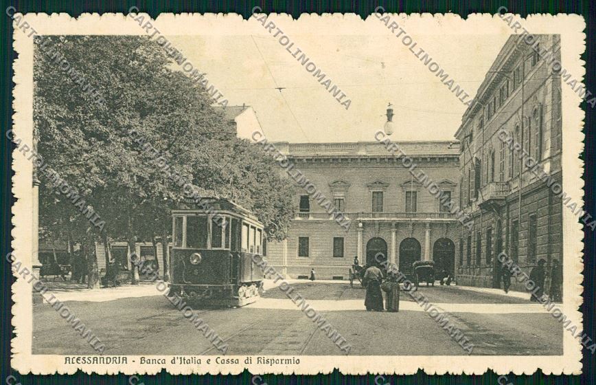 Alessandria città Tram PIEGA cartolina QK0463 – fronte