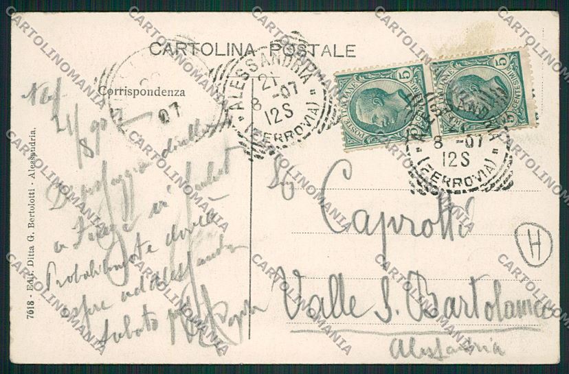 Alessandria città cartolina QK0465 – retro
