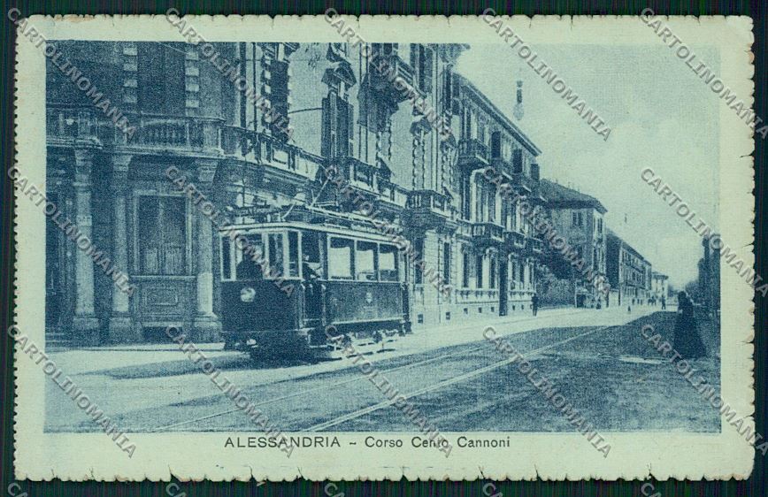 Alessandria città Tram PIEGHINA cartolina QK0467 – fronte