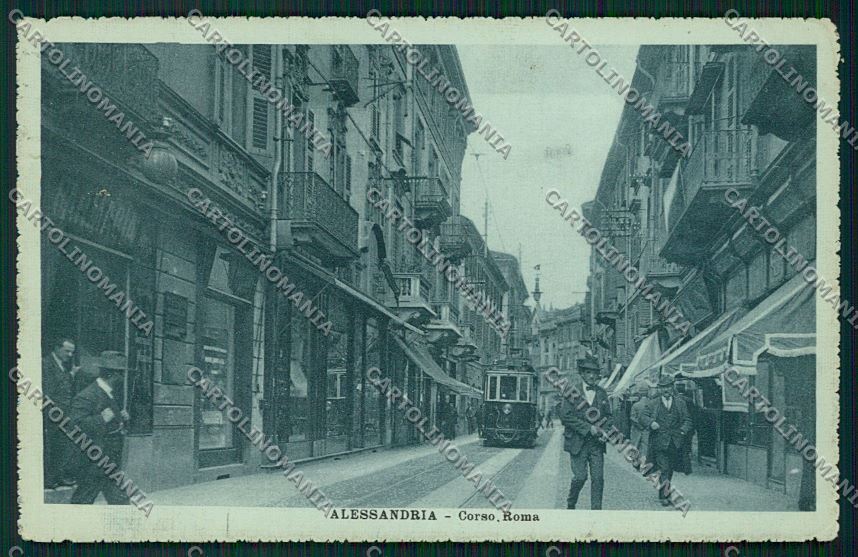 Alessandria città Tram cartolina QK0469 – fronte