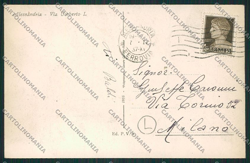 Alessandria città cartolina QK0470 – retro
