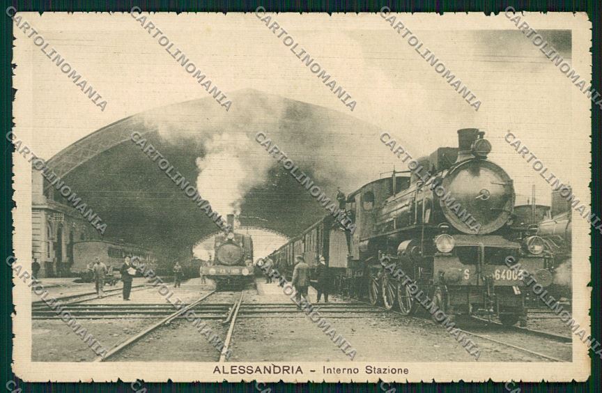 Alessandria città Stazione Treno cartolina QK0484 – fronte