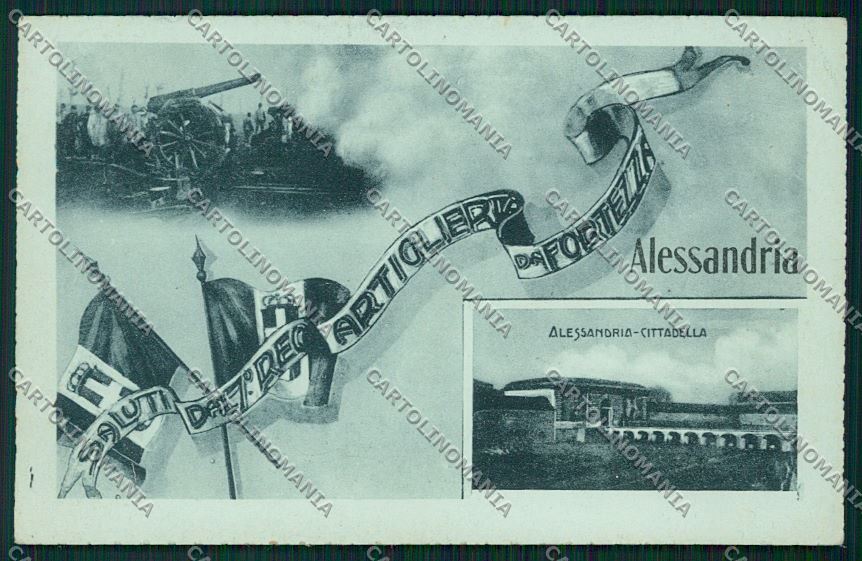 Alessandria Militari Artiglieria Saluti da cartolina QK0490 – fronte