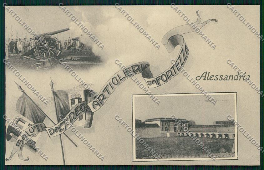 Alessandria Militari Artiglieria Saluti da cartolina QK0493 – fronte