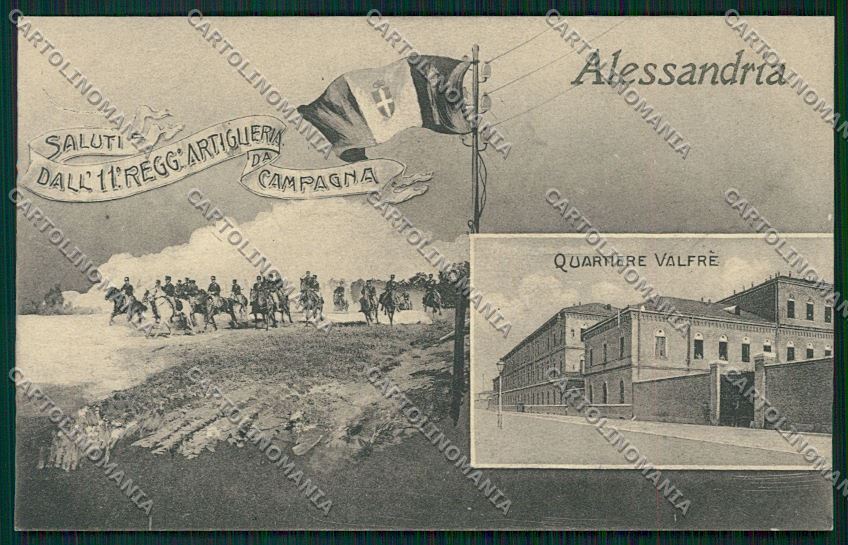 Alessandria Militari Artiglieria Saluti da cartolina QK0494 – fronte