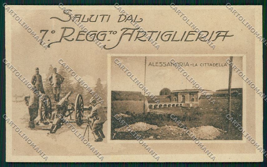 Alessandria Militari Artiglieria Saluti da cartolina QK0496 – fronte