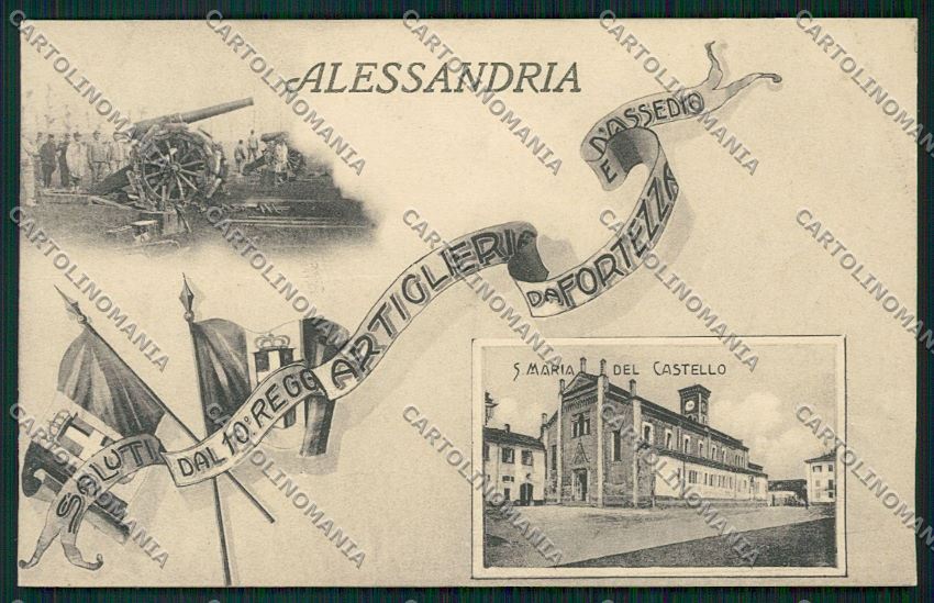 Alessandria Militari Artiglieria Saluti da cartolina QK0497 – fronte