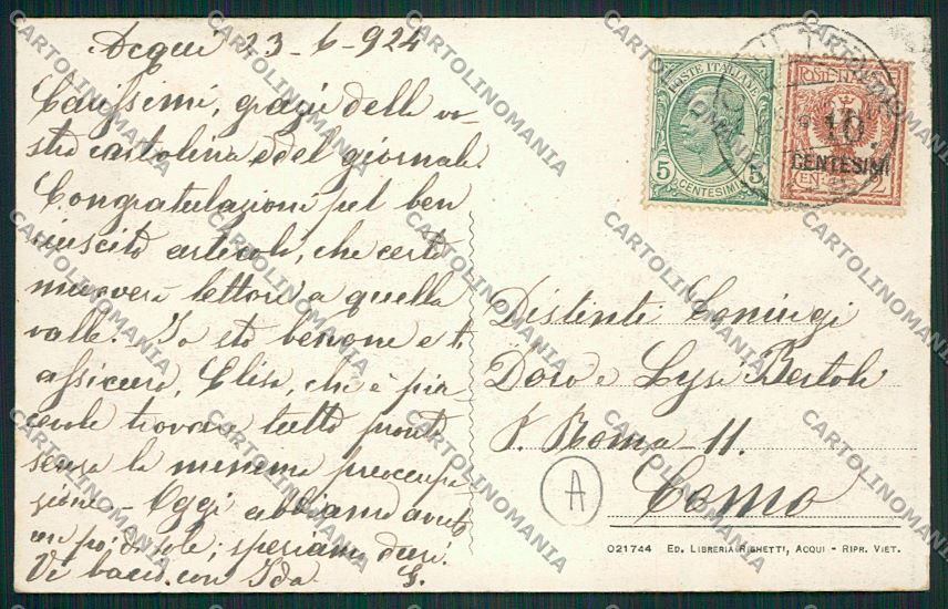Alessandria Acqui cartolina QK0519 – retro