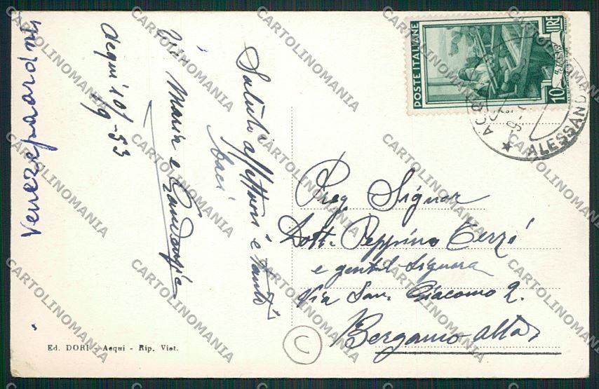 Alessandria Acqui cartolina QK0524 – retro