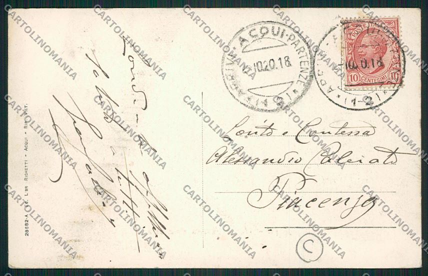 Alessandria Acqui cartolina QK0525 – retro
