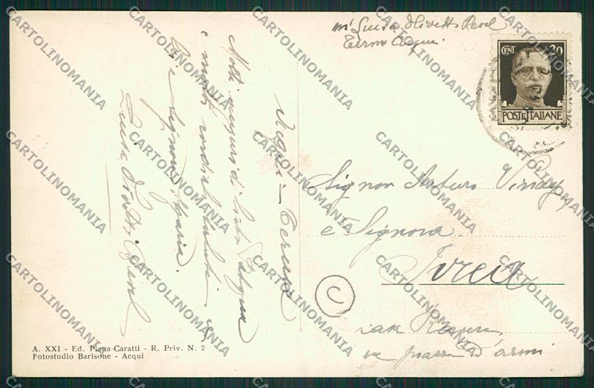 Alessandria Acqui ABRASA Foto cartolina QK0539 – retro