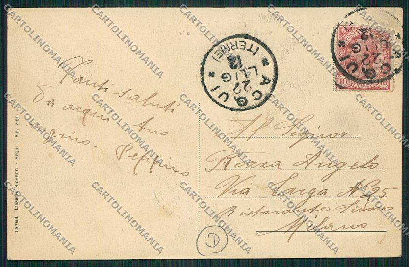 Alessandria Acqui cartolina QK0551 – retro
