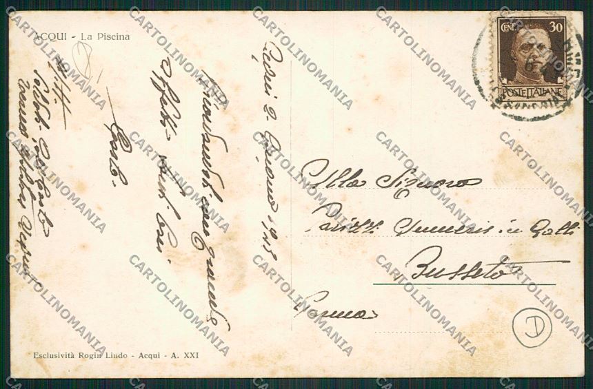 Alessandria Acqui Foto cartolina QK0562 – retro