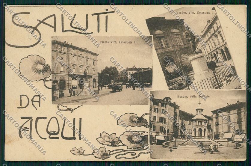 Alessandria Acqui Saluti da cartolina QK0569 – fronte