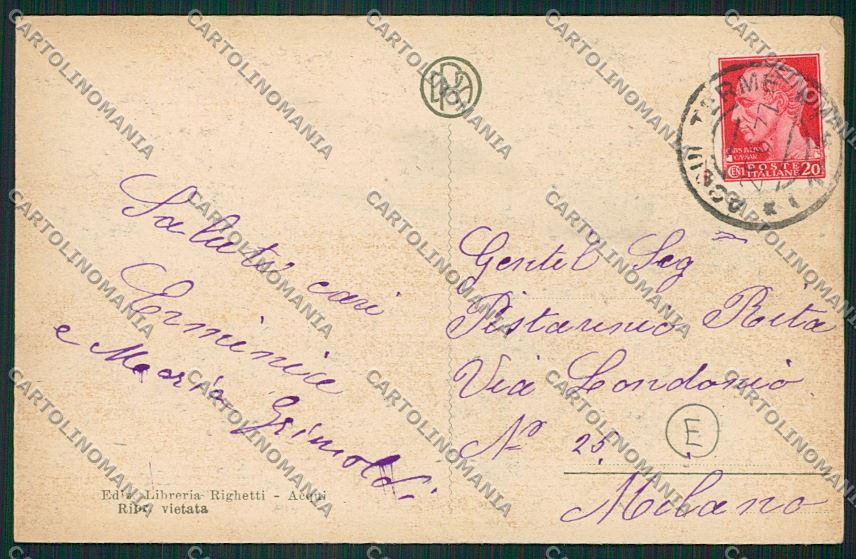 Alessandria Acqui cartolina QK0578 – retro