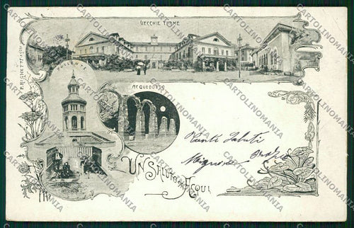 Alessandria Acqui Saluti da Gruss PIEGHINA cartolina QK0585 – fronte