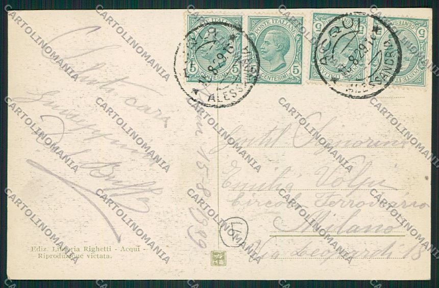 Alessandria Acqui cartolina QK0586 – retro