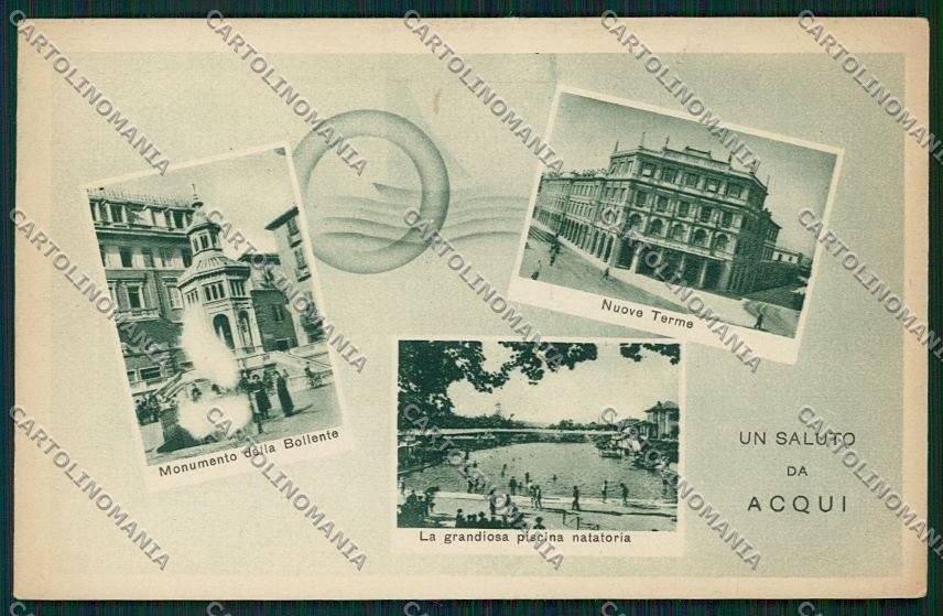 Alessandria Acqui Saluti da cartolina QK0587 – fronte
