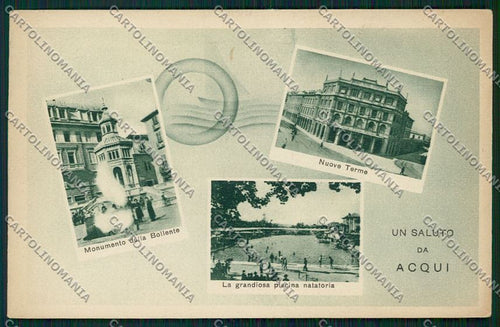Alessandria Acqui Saluti da cartolina QK0587 – fronte