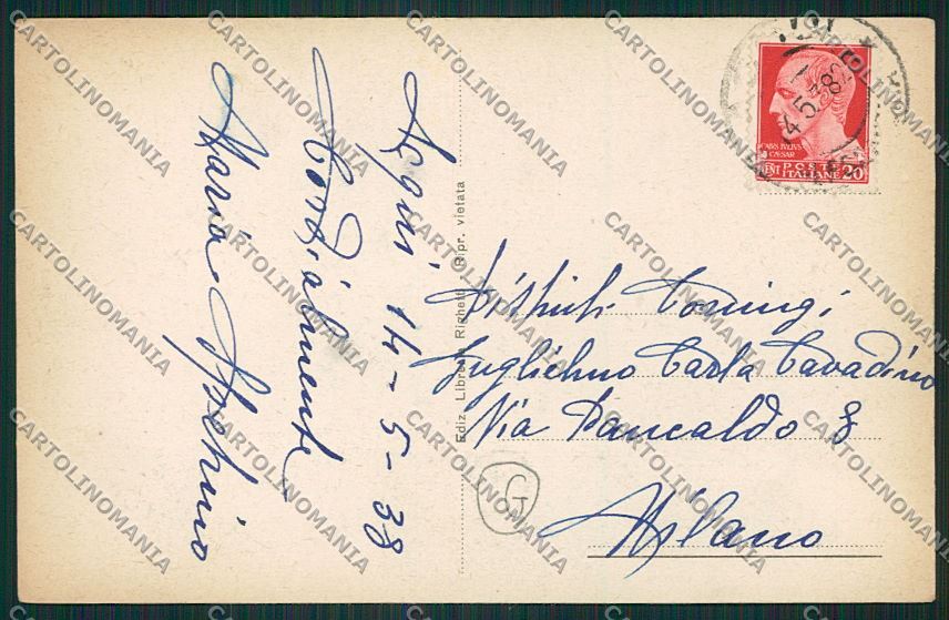 Alessandria Acqui Saluti da cartolina QK0587 – retro