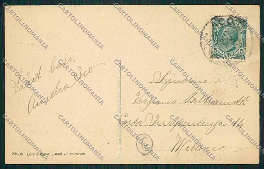 Alessandria Acqui Saluti da cartolina QK0588 – retro