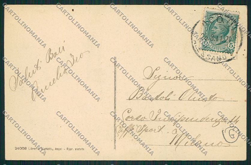 Alessandria Acqui cartolina QK0590 – retro