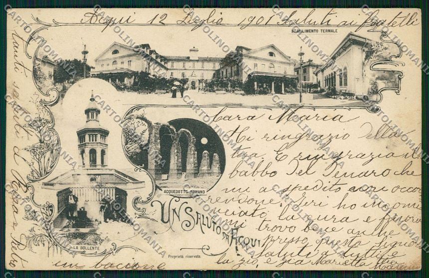 Alessandria Acqui Saluti da Gruss cartolina QK0593 – fronte