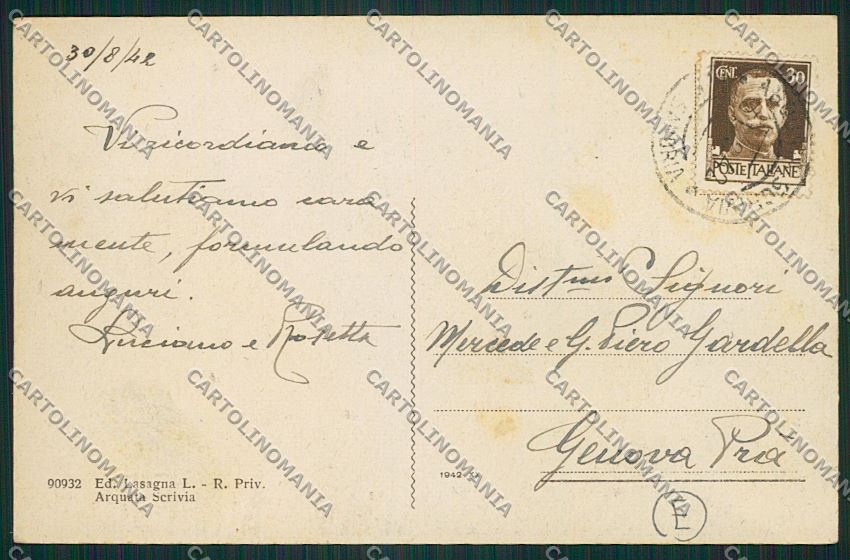 Alessandria Arquata Scrivia cartolina QK0608 – retro
