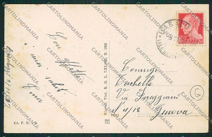 Alessandria Basaluzzo cartolina QK0631 – retro