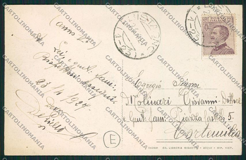 Alessandria Bistagno cartolina QK0633 – retro