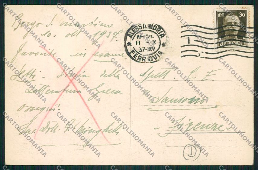 Alessandria Borgo San Martino cartolina QK0638 – retro