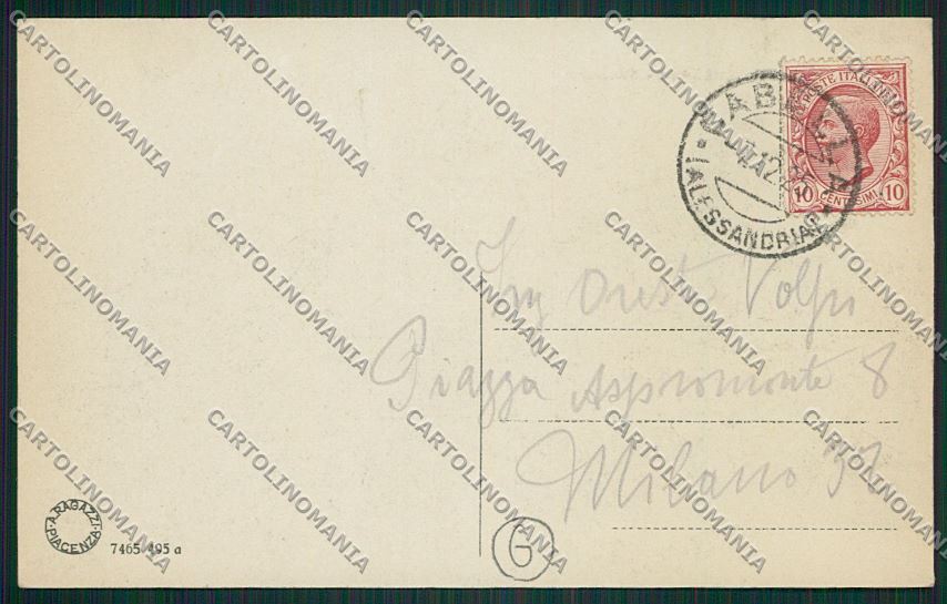 Alessandria Cabella cartolina QK0643 – retro