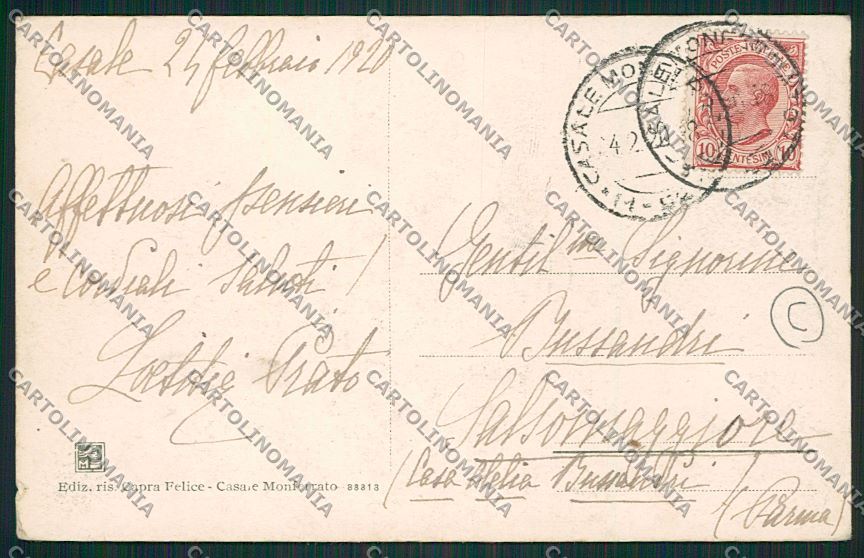 Alessandria Casale Monferrato cartolina QK0651 – retro