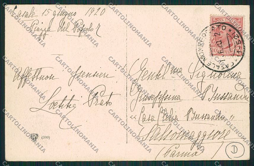 Alessandria Casale Monferrato cartolina QK0656 – retro