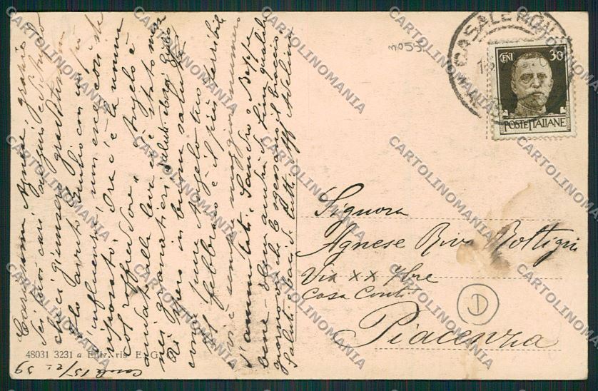 Alessandria Casale Monferrato cartolina QK0657 – retro