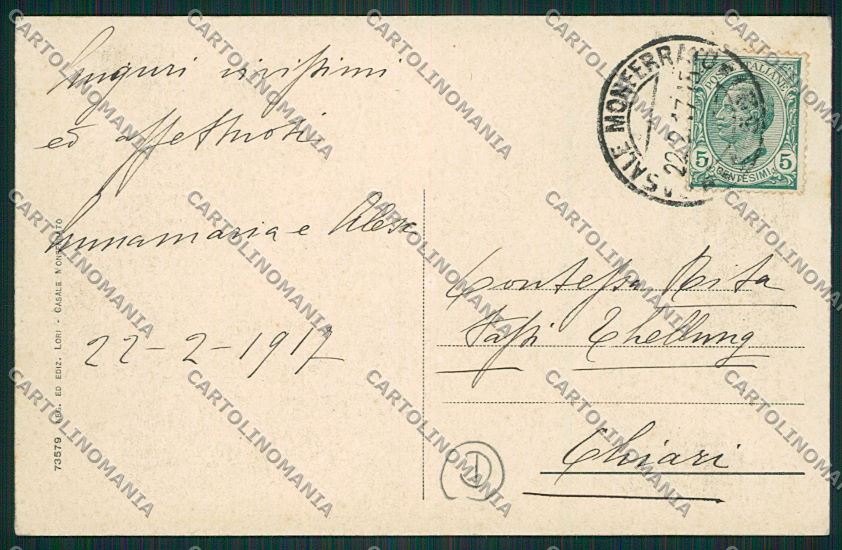 Alessandria Casale Monferrato cartolina QK0658 – retro