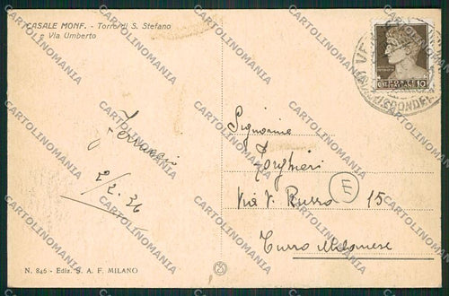Alessandria Casale Monferrato cartolina QK0666 – retro