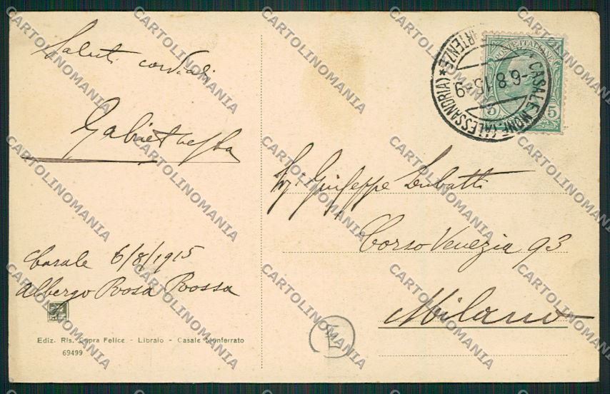 Alessandria Casale Monferrato cartolina QK0668 – retro