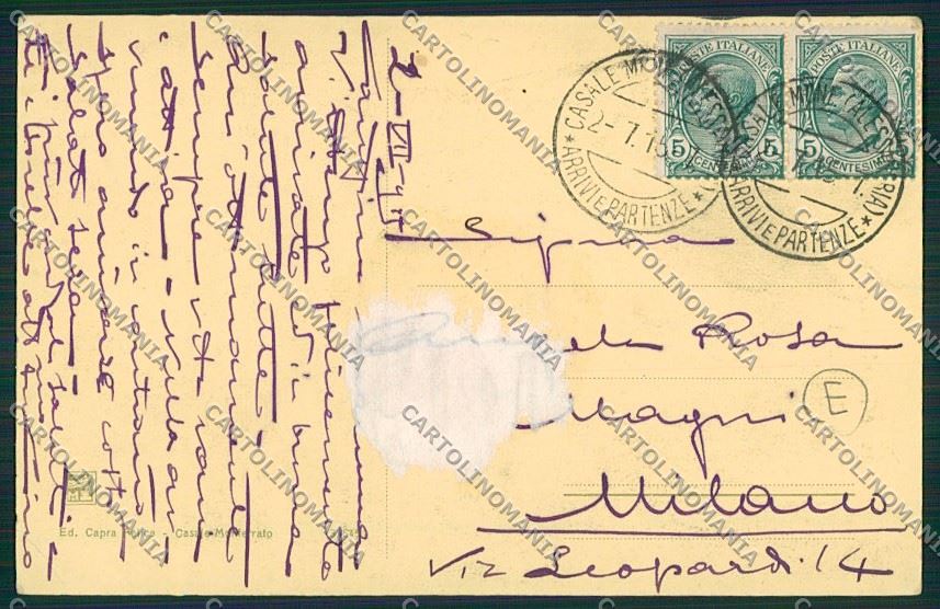 Alessandria Casale Monferrato cartolina QK0677 – retro